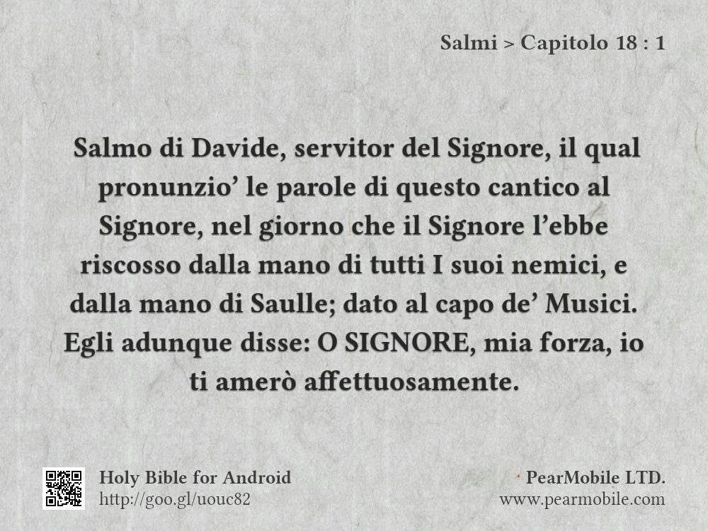 Salmi, Capitolo 18:1